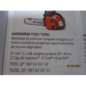 MOTOSEGA HUSQVARNA T525 BARRA10"   3/8S